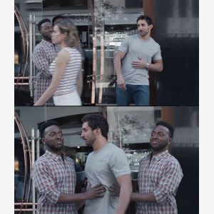 Bro! Not Cool   Empty Template V2   Ad Pub Gilette Men Looking Girl V3 Homme Bloque Arette Femme Stop Black